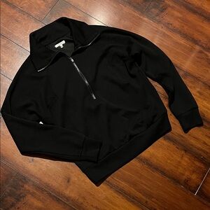 Women's Black Half-Zip Sweater